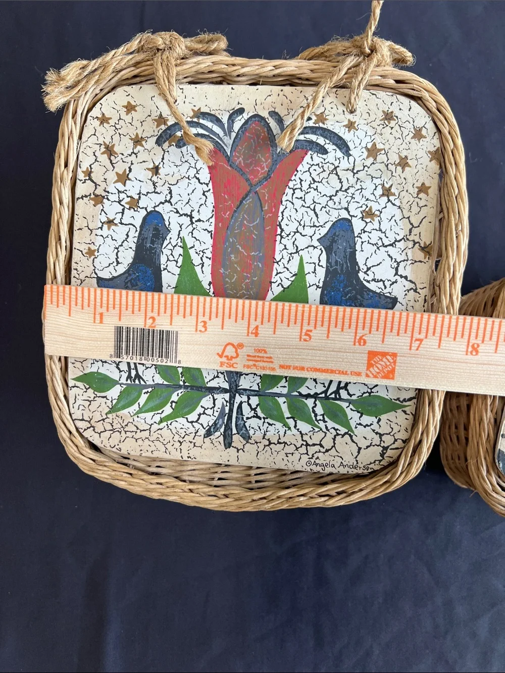 N/A crackle painted